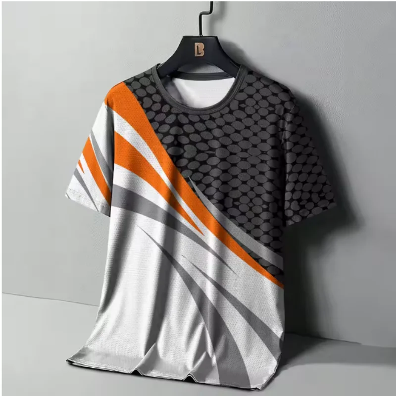 

Men's Jersey 2025 Casual Fitness Men's Compression Shirt Outdoor Sports Shirt Dry Fit T-shirt Crew neck Breathable Short Sleeve