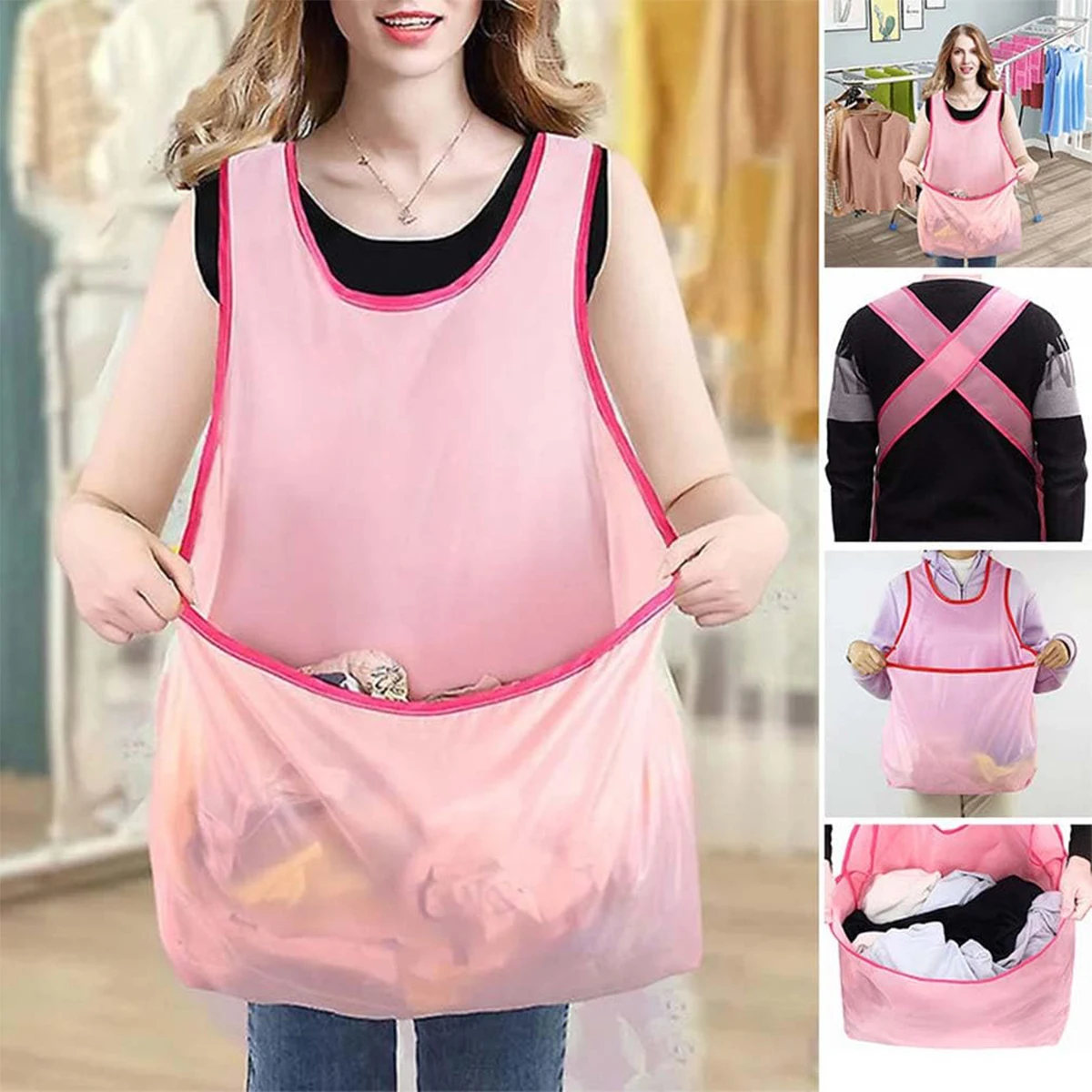 

Portable Clothes Drying Sleeveless Laundry Apron, Drying Clothes Organizer, Laundry Apron Waterproof Bib Laundry Supplies