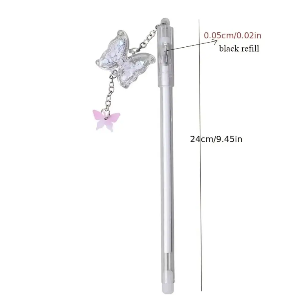 Creative Butterfly Pendant Neutral Gel Pens Quick-Drying Writing Smoothly Signature Pen Cute Unique Ballpoint Pen Student