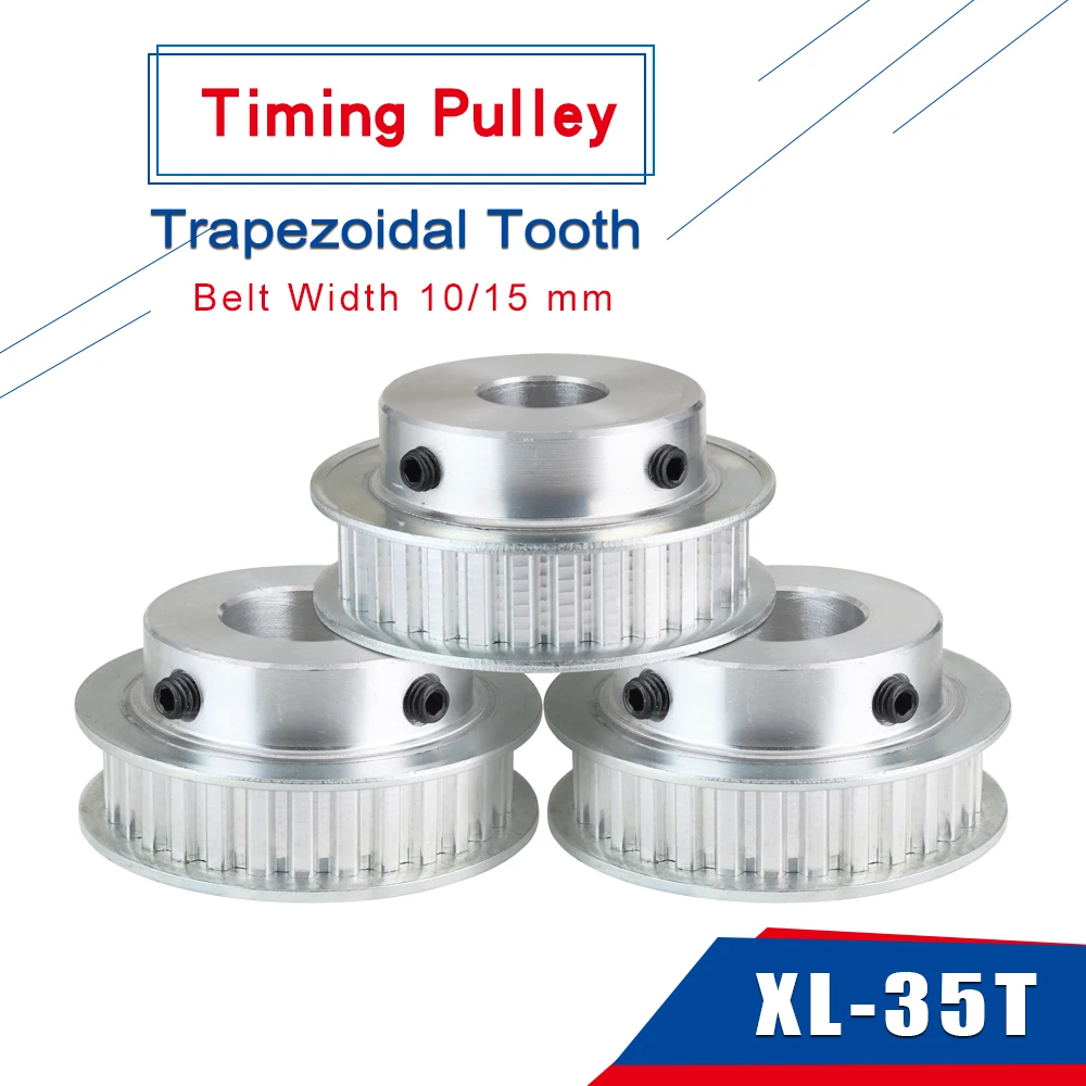 Timing Pulley XL35T Teeth Pitch 5.08 mm Trapezoidal Tooth Alloy Pulley Wheel Bore 8/10/12/14/15/19/20 mm Belt Width 10/15mm