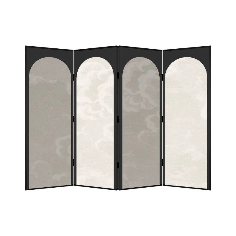 French cream wind auspicious cloud mobile screen partition, living room entrance decorative sofa bedside background
