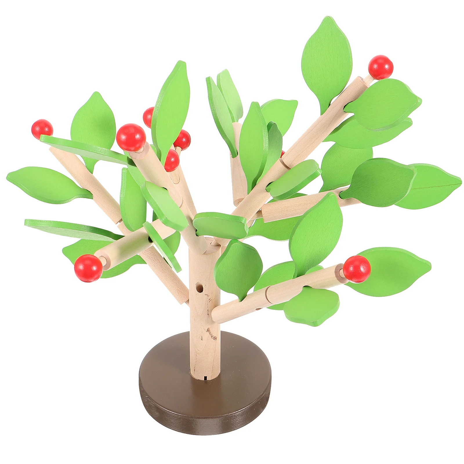 مجموعة واحدة من مكعبات أوراق الشجر الخشبية الممتازة، لعبة تطوير تعليمية مبكرة يمكنك صنعها بنفسك لتعزيز إدراك الألوان للأطفال