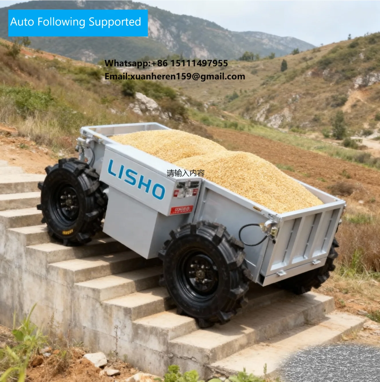 

New All-Terrain Four-Wheels Drive Electric Remote Control Agricultural Orchard Transport Climbing Mountain Vehicle