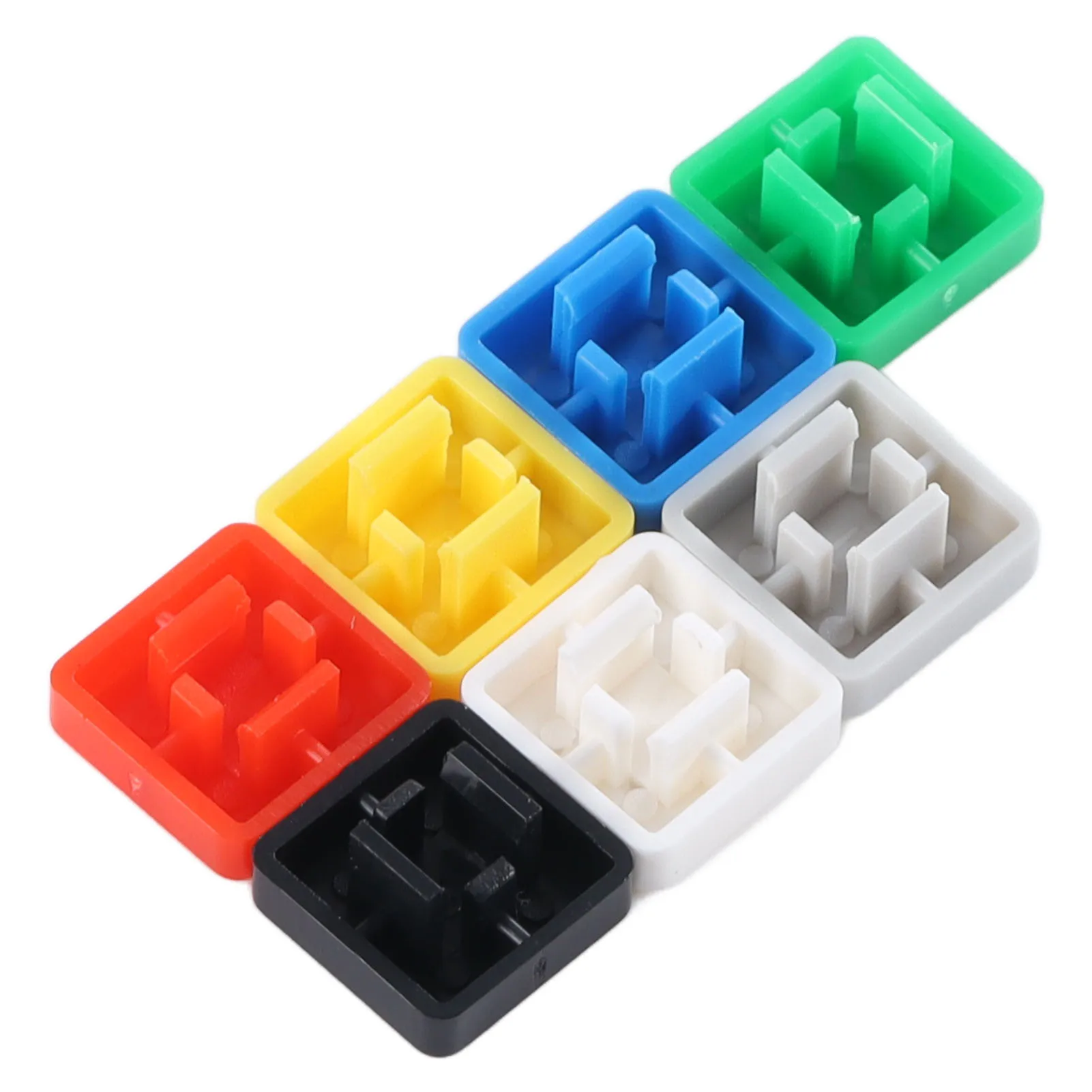 350 Uds. Tapa de interruptor de botón táctil Control táctico momentáneo Industrial cuadrado recto 7 colores A14