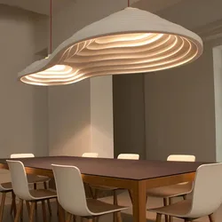 Terraced Wabi Sabi Style Restaurant Japanese Nordic Creative Dining Table Cream Style Homestay Shop Commercial Resin Chandelier