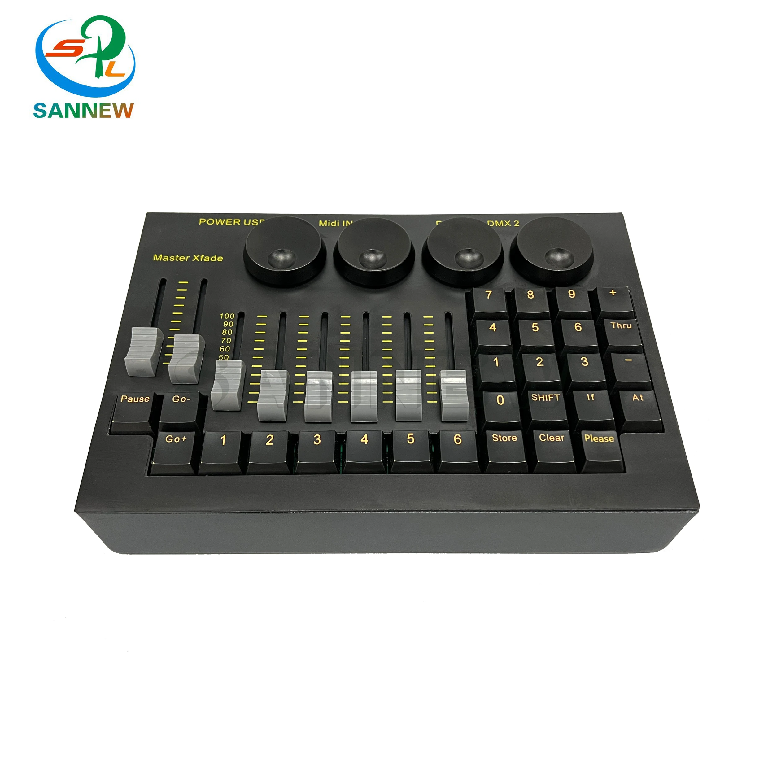 Neue mini befehl flügel beleuchtung controller ma2 version software bühnen party auf pc dmx konsole dj disco hochzeits lichter usb power