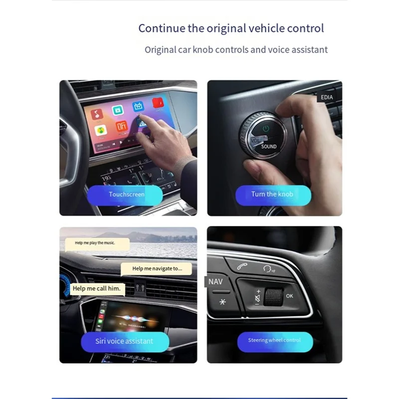 

Lites 5In1 Android Carplay Adapter Wired To Wireless Output Car Machine Interconnection Box Car Carplay Adapter