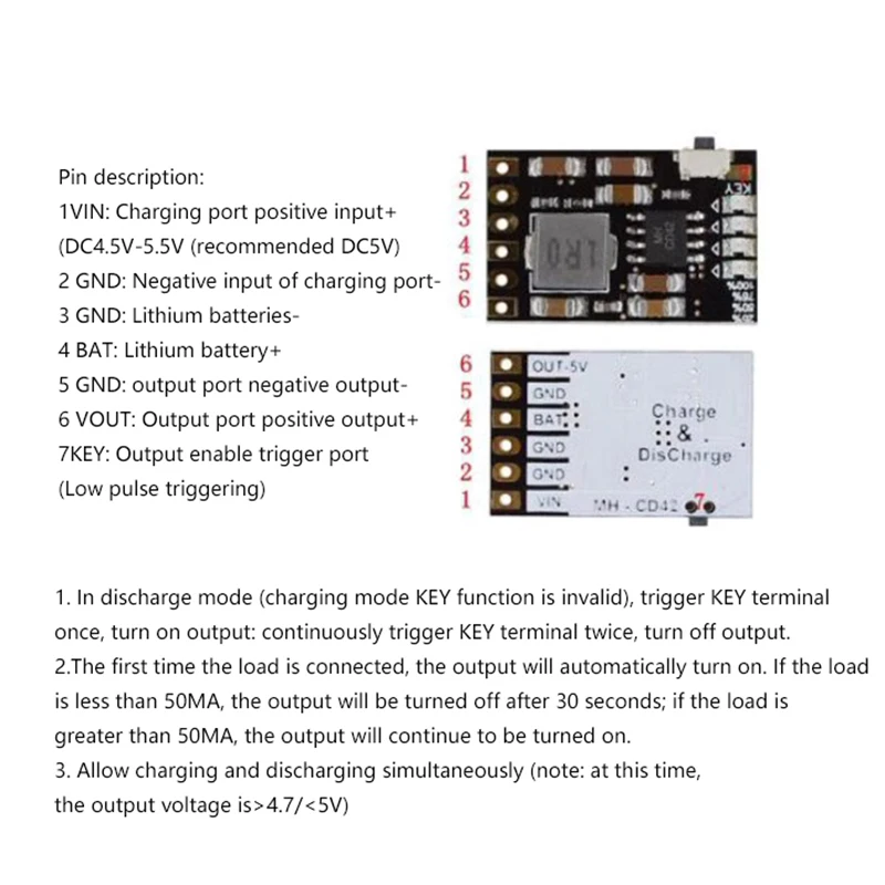 Charge And Discharge Integrated Module Lithium Battery Power Supply Charge And Discharge Protection