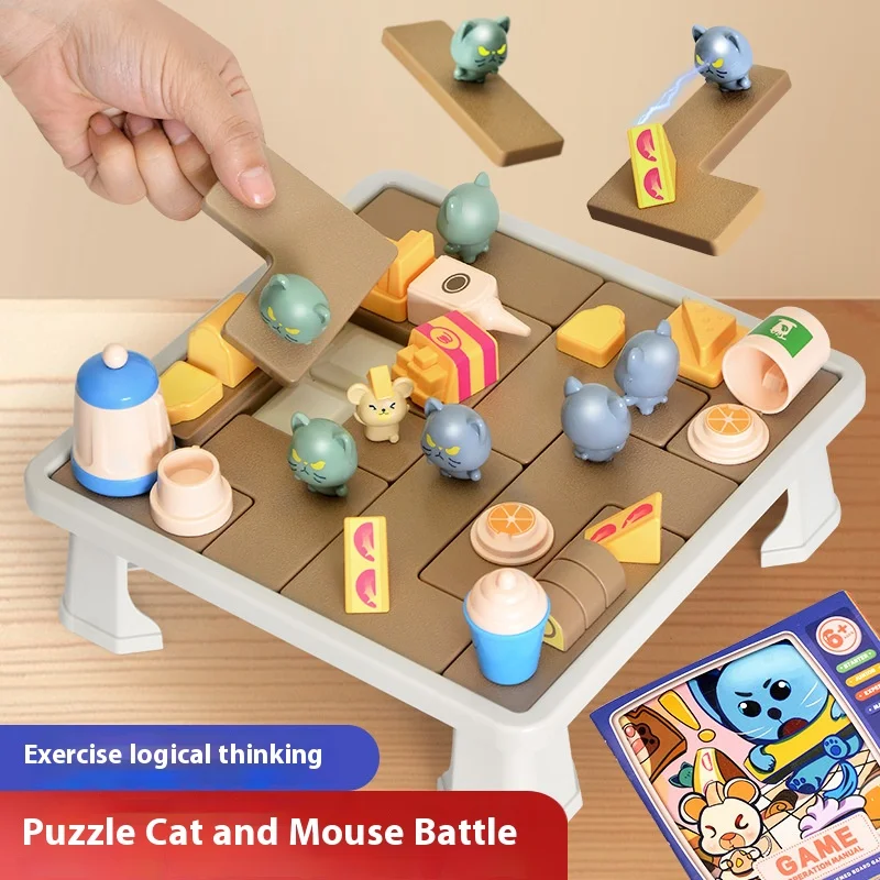 Cat and Mouse Battle Table Games Cartoon Household Game Table Set Family Party Parent-child Interactive Board Games Toys for Kid