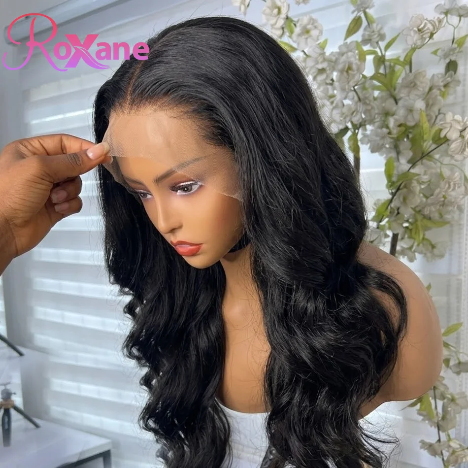 

Парик из натуральных волос Roxane 250 Density, 30-40 дюймов, 13x6 HD, прозрачный, с волнистыми прядями, на кружевной основе, бразильские волнистые волосы, парик с фронтальной кружевной вставкой 13x4
