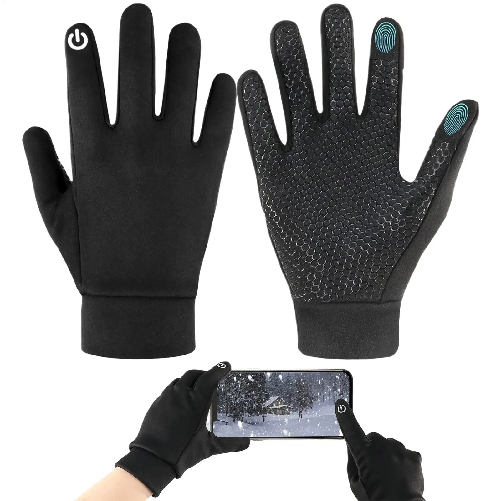 قفازات الشتاء للأطفال قفازات دافئة تعمل باللمس الأطفال معزول القفاز لفصل الشتاء الجري ركوب الدراجات التزلج المشي لمسافات طويلة في الهواء الطلق الرياضة #1