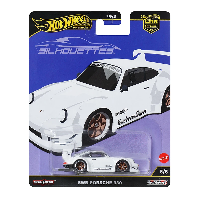 Hot Wheels Car Culture Series FPY86 Модель автомобиля из сплава Силуэт HW LBWK Porsche RWB Моделирование автомобилей Модель Подарок на день рождения для мальчиков