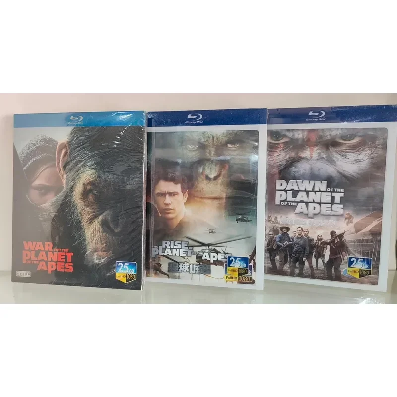 Rise of the Planet of the Apes Series Blu-ray Disc New Boxed Version Three Movies Including Rise and Rise 2