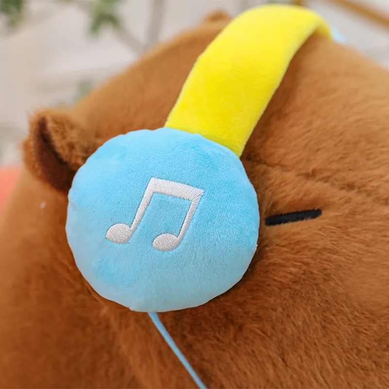 ตุ๊กตาคาปิบาร่าน่ารัก ดีไซน์นักมายากล ของเล่นตุ๊กตาสำหรับกอด ของขวัญวันเกิด/คริสต์มาสสำหรับเด็ก ตุ๊กตาผ้าเนื้อนุ่มแบบดึงเชือก