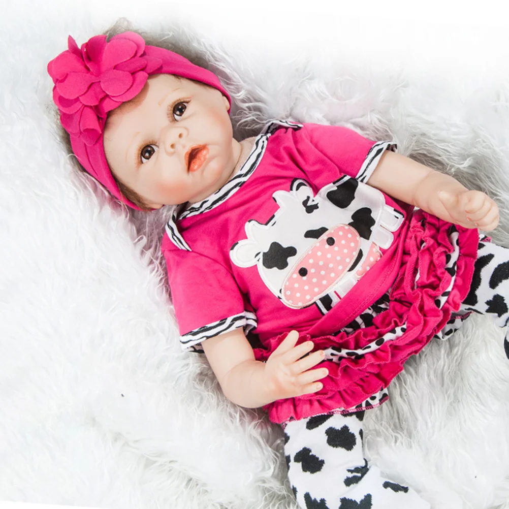 Cow Clothes Newborn Outfit Baby Dolls Reborn Girl Clothing Accessories Combed Cotton