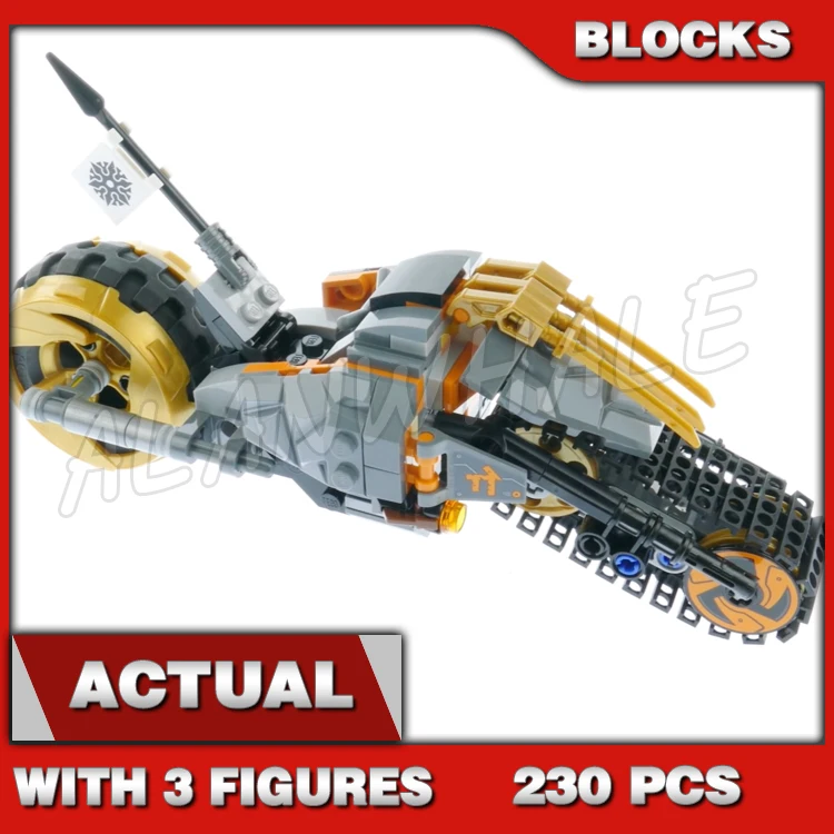 

230 шт., бронированный велосипед Cole's Dirt Bike Destroyer Scimitar 11327, строительные блоки, детские игрушки, совместимые с моделью