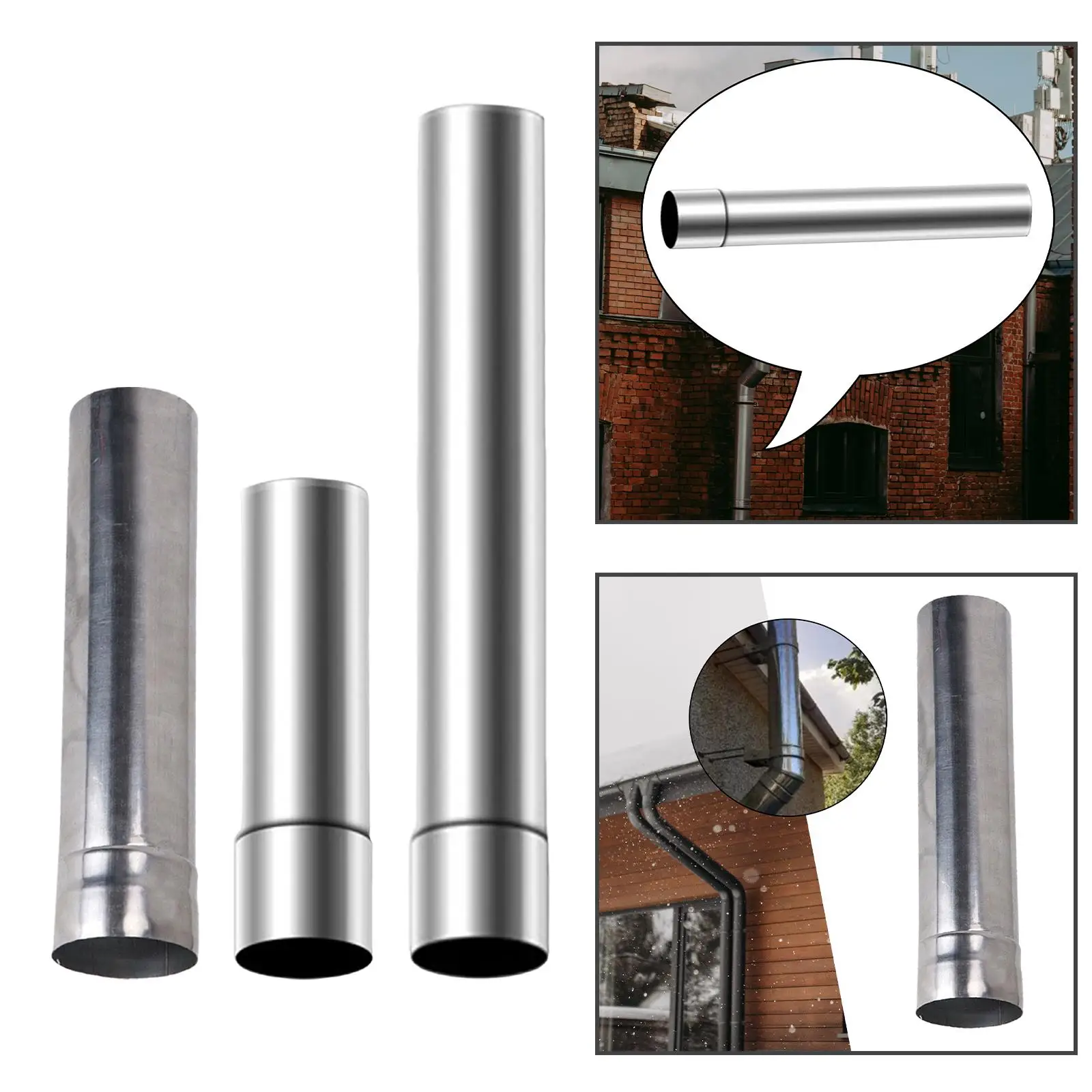 Pipe Flue Extension Tube Chimney Pipe Hot Tent Exhaust Pipe Fireplace Furnace