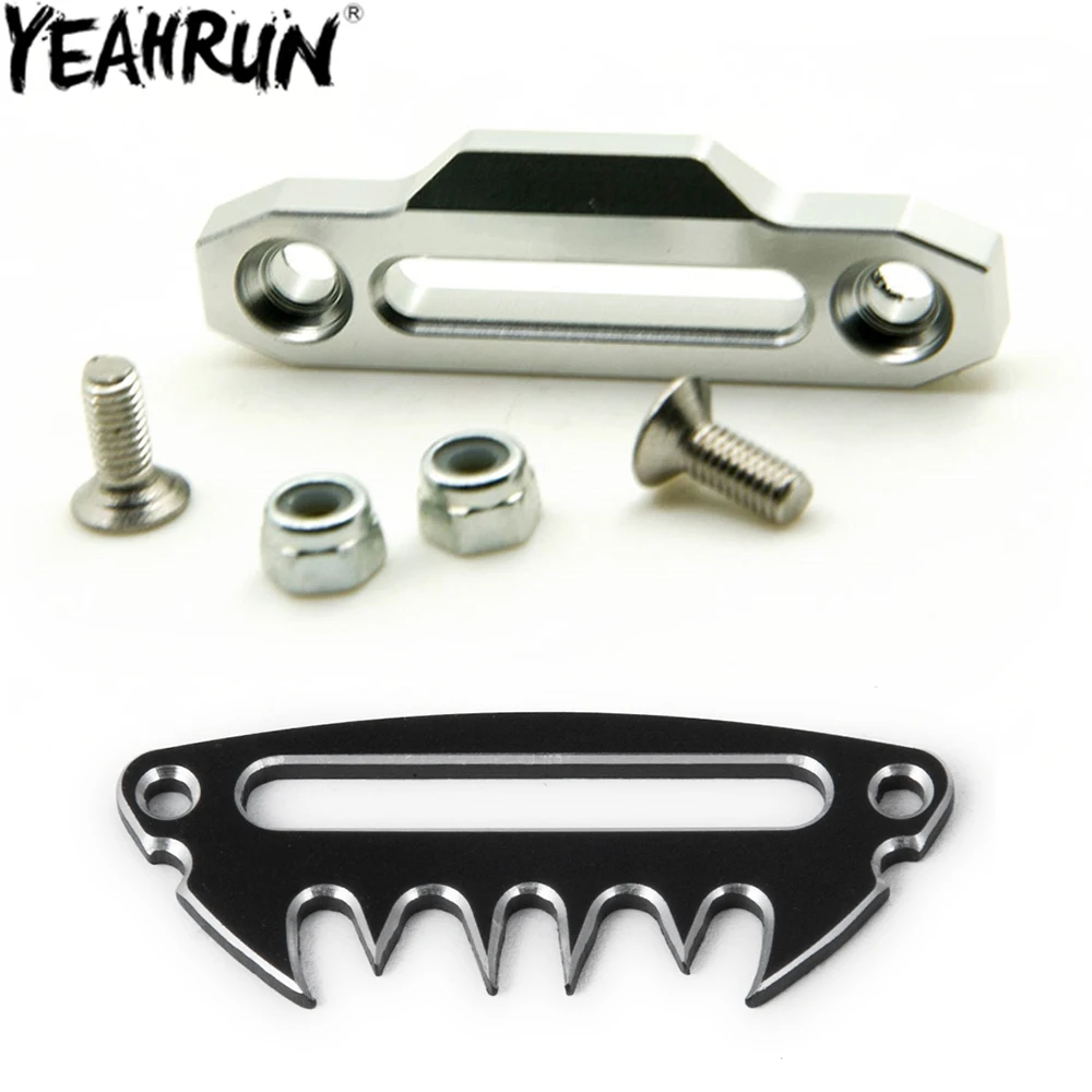 

YEAHRUN Aluminum Alloy Winch Control Mount Plate Hawse Fairlead for 1/10 RC Crawler Car Axial SCX10 TRX4 D90 RC 4WD