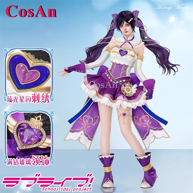 

Костюмы для косплея CosAn Anime LoveLive Tojo Nozomi, макияж, Magic Awakening, Sweet Nifty Dress, одежда для ролевых игр на Хэллоуин