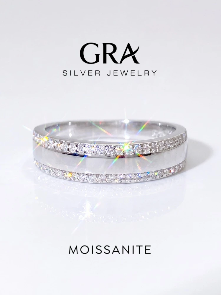925 Sterling Silber Modische Echte Runde Moissanit-Diamant Sternen-Spikes Ringe für Frauen Jubiläum Hochzeit Edle Schmuckstücke – Detail 1
