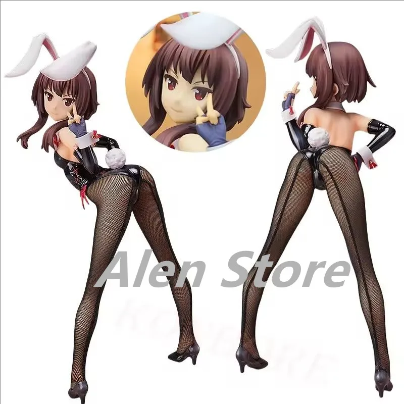 

33CM B-STYLE KonoSuba 2 Megumin Bare Leg Bunny Girl Anime PVC Action Figure Toy Game statue Collectible Model Doll Gifts
