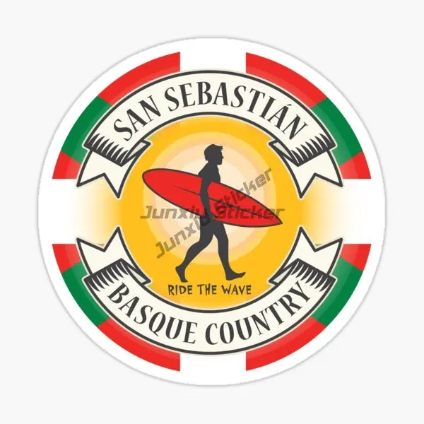 

Spain SAN SEBASTIAN Surfing BIARRITZ ZARAUTZ BILBAO BOISEN Decal Car Accessories Reflective Sunscreen Decoration