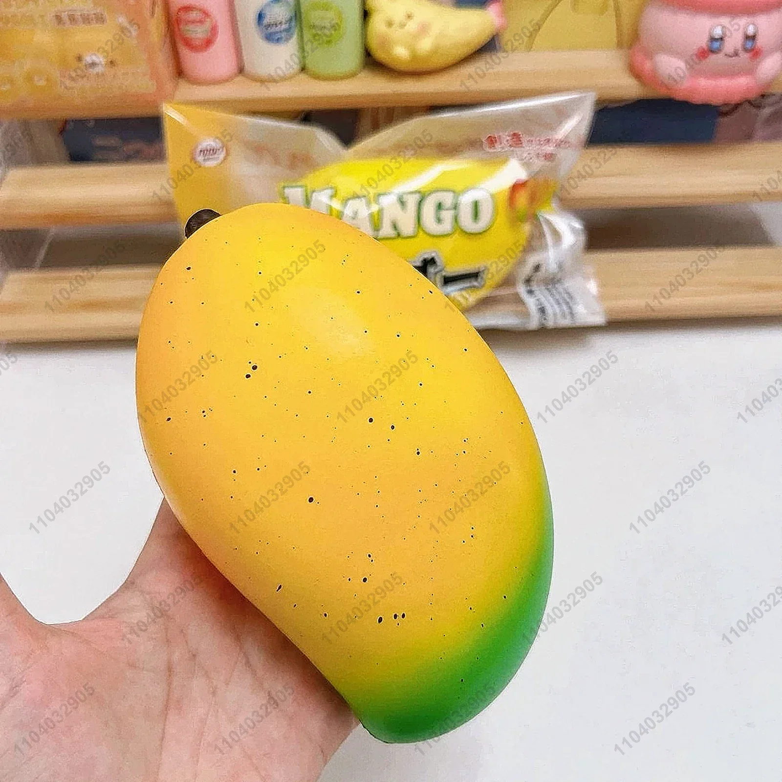 Grande Mango Squishy Lento Aumento Giallo Mango Frutta Rimbalzo Lento Spremere Giocattolo Antistress Palla di Rilascio Mano Relax Giocattolo Regalo