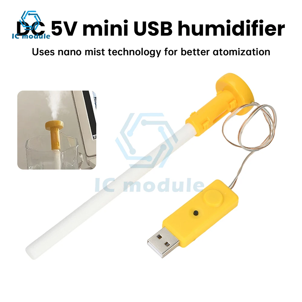 

Mini USB Humidifier Module DC 5V Single Spray Humidification Module Ultrasonic Atomization Control Humidifier