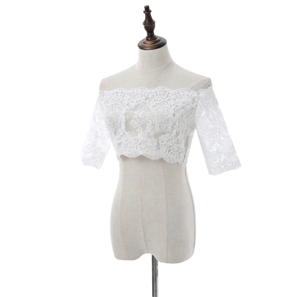 Nach Maß Hochzeit Schal Tüll Appliques Braut Bolero Hochzeit Jacke Braut