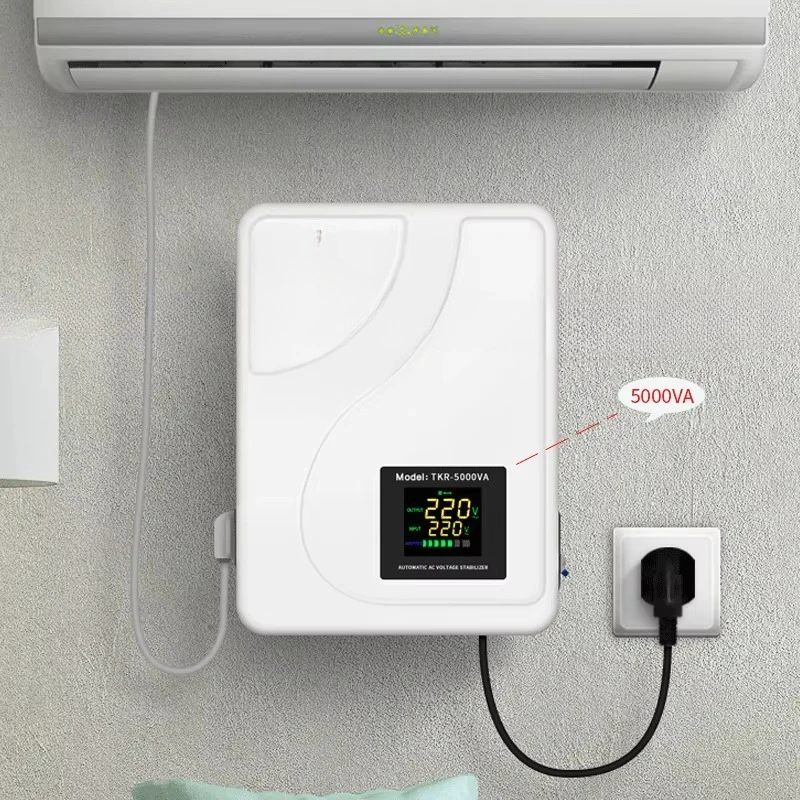 TKR-5000VA single-phase automatic 220v    appliance LCD intelligent wall-mounted voltage regulator