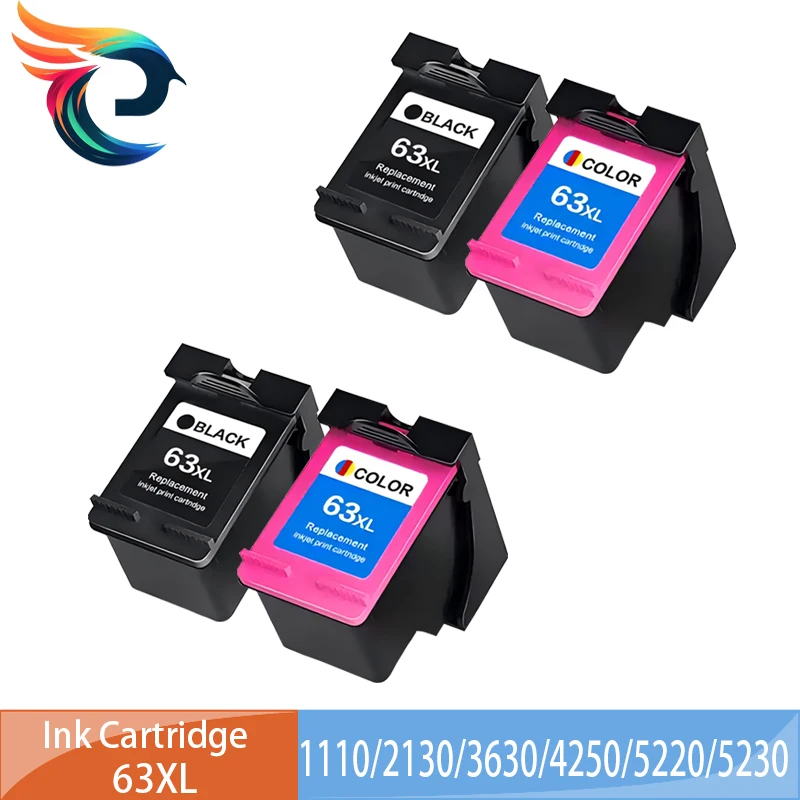 HP63 63 XL 63XL Refillable Ink Cartridge Compatible for HP Deskjet 1110 2130 2131 2132 3630 3632 4250 5220 5230 5252 5232