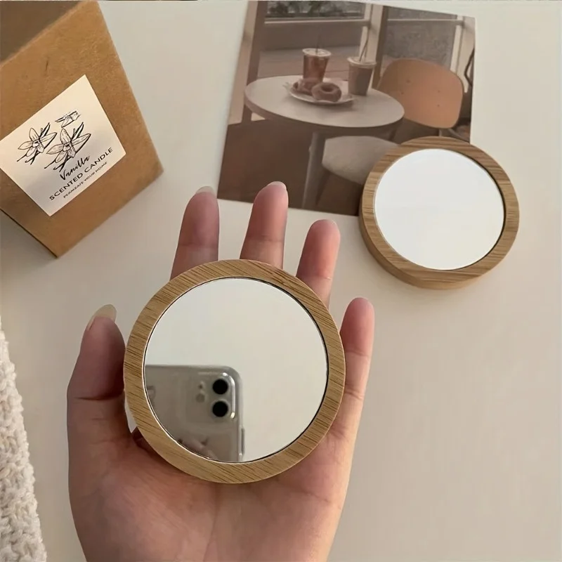 1pc Compact Round Design for Handheld Beauty Touch-ups and Makeup Checks - Ideal for Traveling,  and Busy Lifestyles