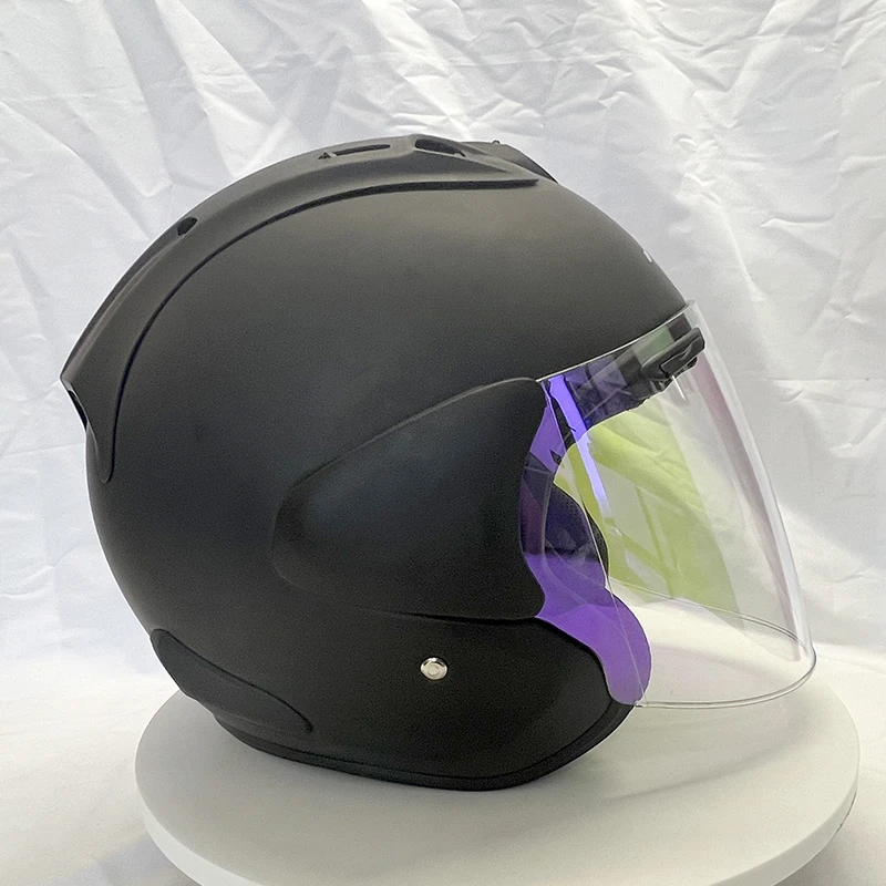 VZ-RAM Classic 3/4 Open Face Helmet,For Harley Motorcycle And Cruise Motorcycle Protection Helmets, SZ-G Flat-Black,Capacete