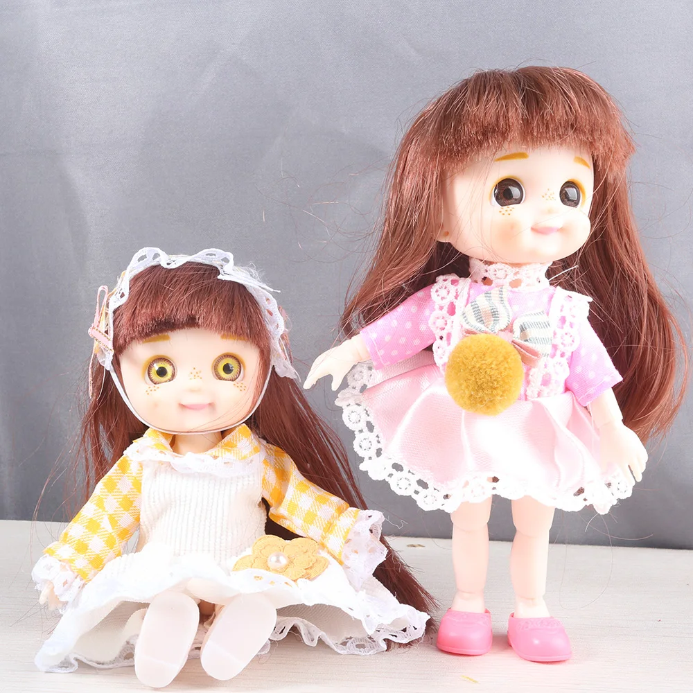 Boneca Bjd Conjunto completo com olhos azuis, 13 articulações móveis, cabelo comprido, brinquedo da menina, vestir-se, maquiagem, barato, entrega rápida