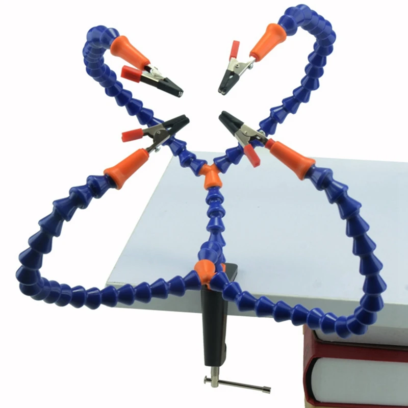 Y17A 4 Pcs Flexible Arm Helping Hands Third Hand Soldering Tool PCB Holder Welding Stand For PCB Repairing Circuit Board