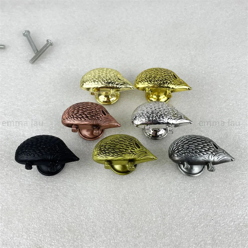 New 50Pcs/Lot Cute Hedgehog Drawer Knob Furniture Handle Single Hole Cabinet Door Handles For Kitchen Cupboard Wardrobe Pulls