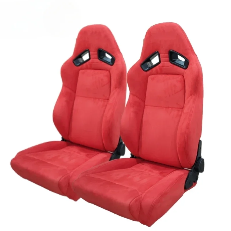 1052 Red Suede Recline Sport SR7 Car Racing Seats