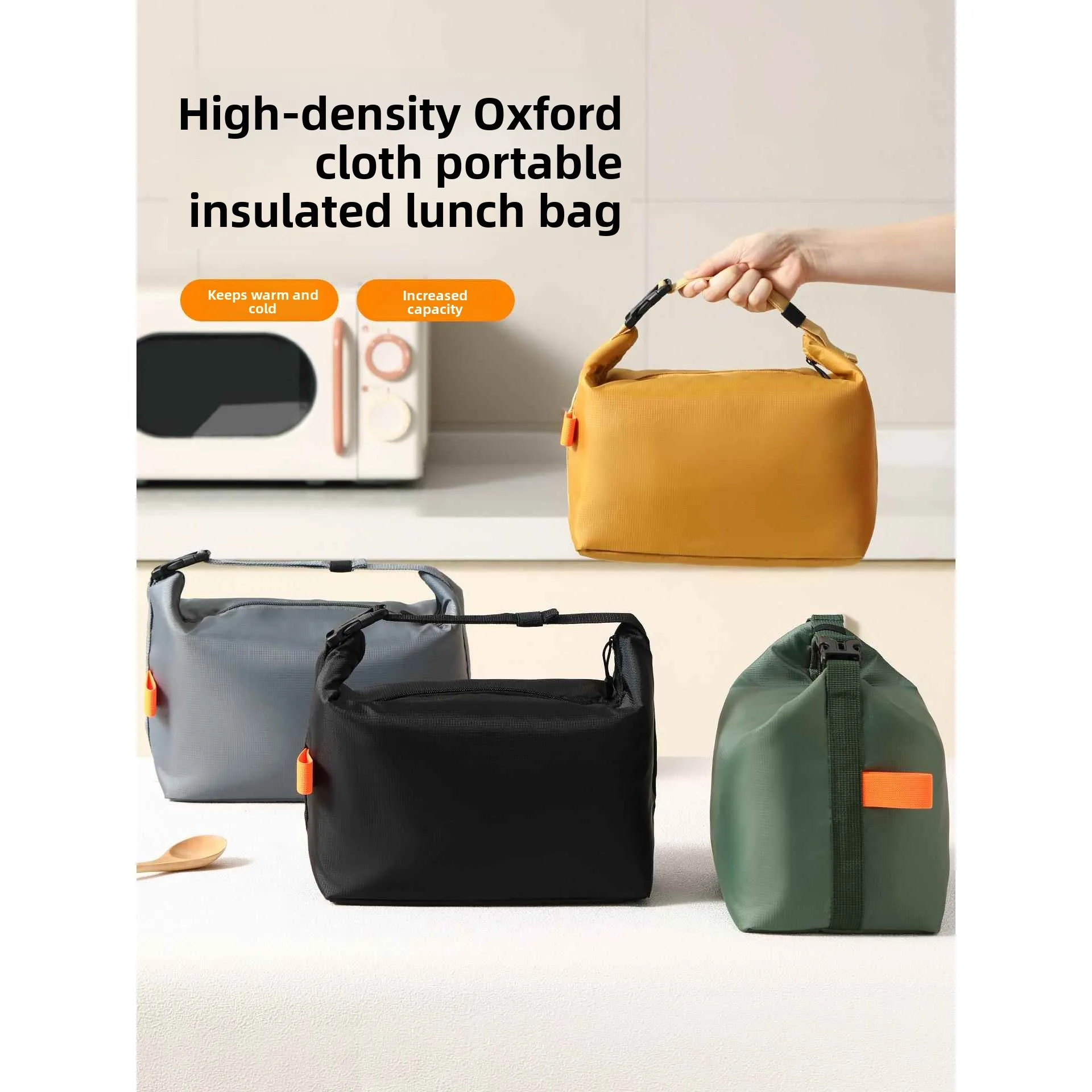 

Thiened Aluminum Foil Lunch Bag Portable Large Capaci Employee Student Lunch Box Bag Insulated Food Container Handbag