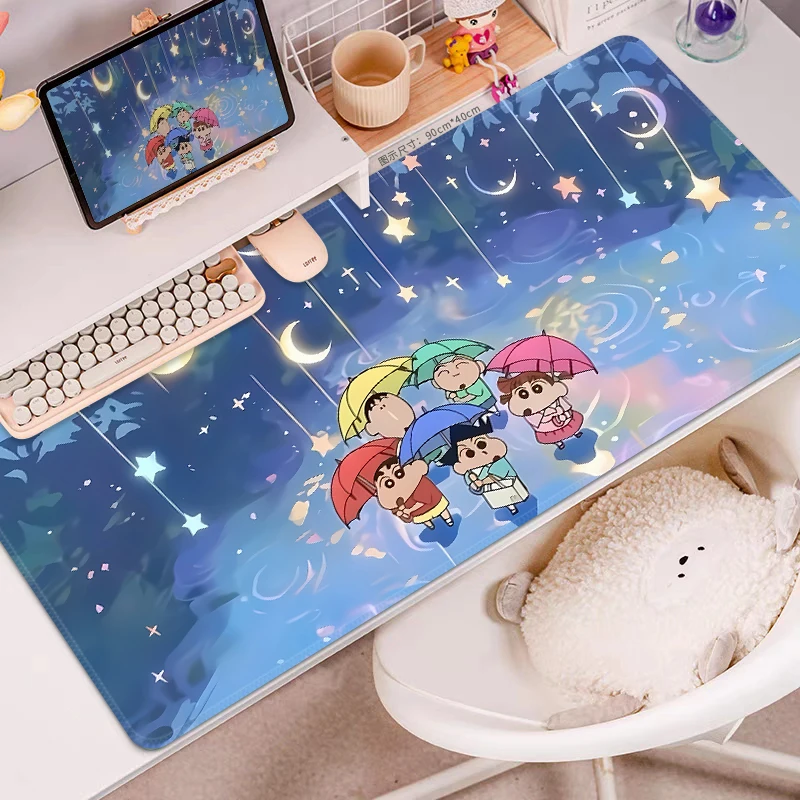 

Crayon Shin-chan Themed Mouse Pad XXL Gaming Mouse Pads Non-Slip Keyboard Mousepad Edge Design Gaming Pad Cute Desk Mat Office