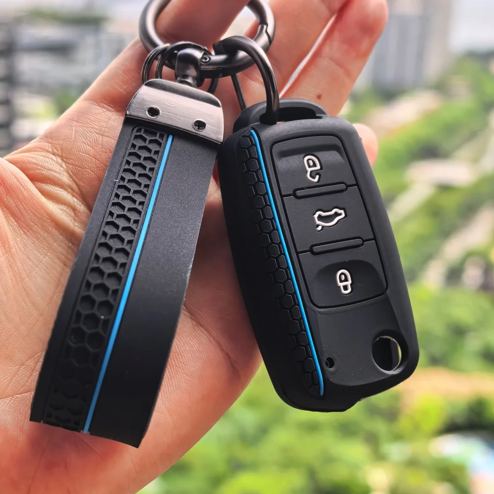 Car Key Case Cover Keychain For Volkswagen VW Polo Golf Passat Tiguan Beetle Caddy T5 Up Eos Skoda Octavia Seat Leon Altea