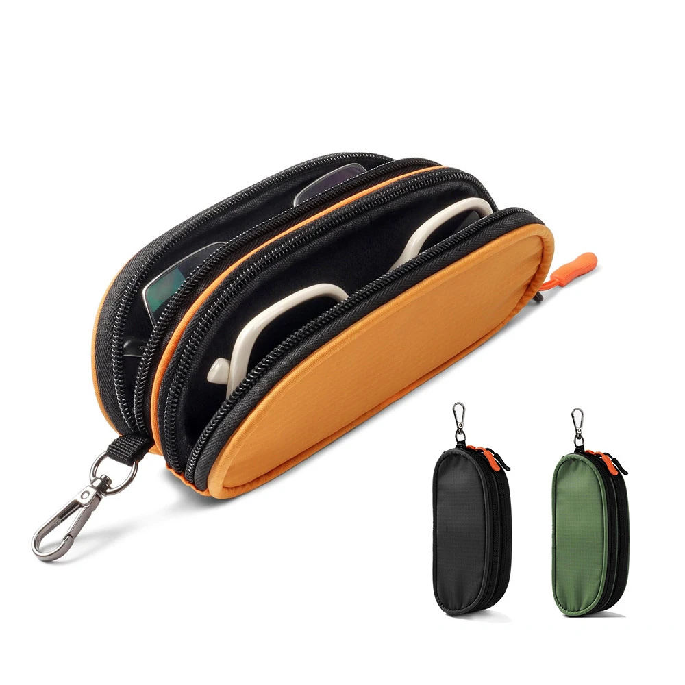 New Double Layer Sunglasses Case Glasses Organizer Waterproof Portable Travel Bag Multi-Functional Storage Box Business Trips
