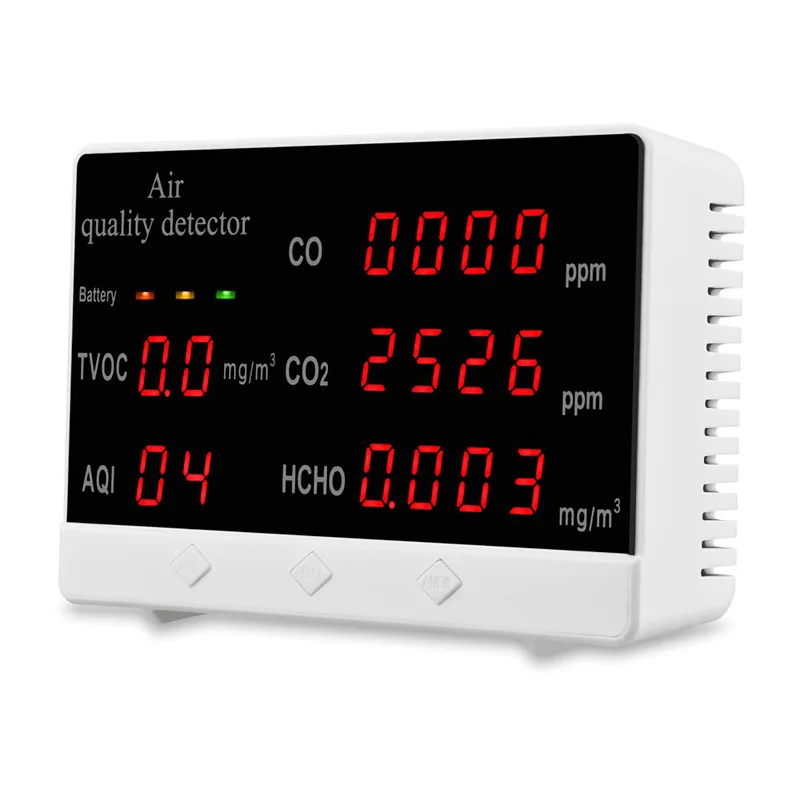 Carbon dioxide CO2 detector Carbon monoxide detector Formaldehyde TVOC toxic gas detector