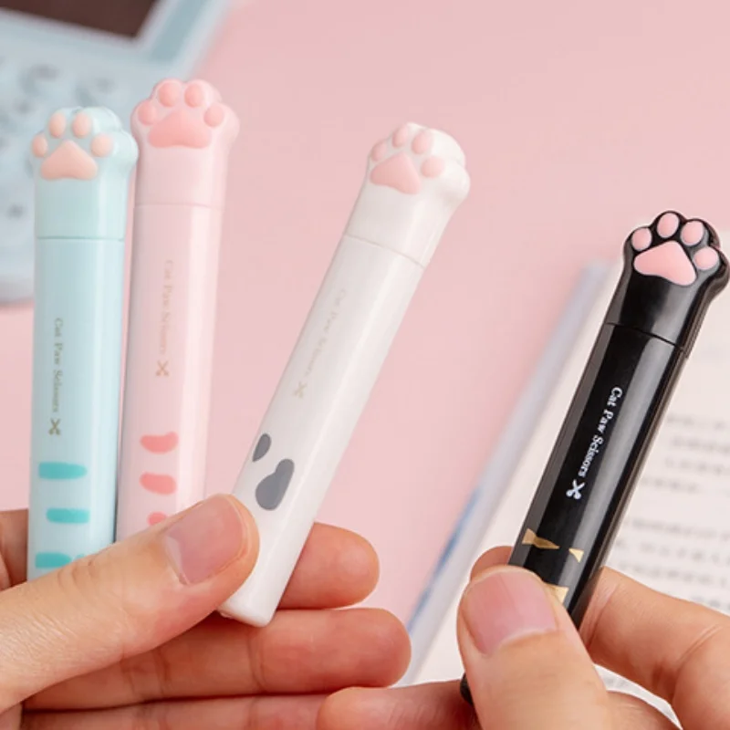 1 Piece Cat Claw Multi Functional Scissors For Student Office Cutting Notes And Packaging Foldable Portable Stationery