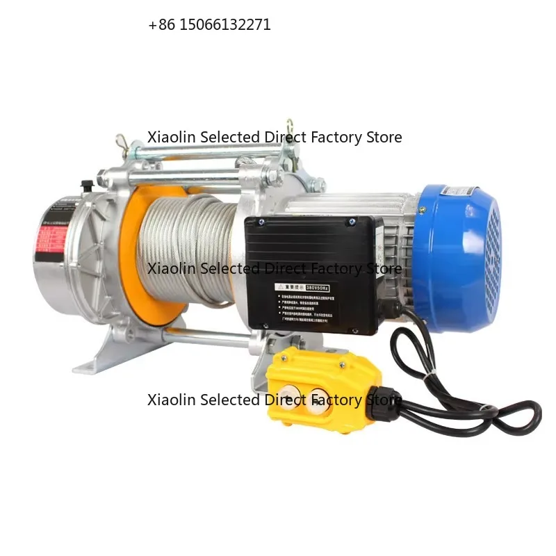 

Aluminum Shell Electric Hoist 220V/380V 1 Ton Wire Rope Sling Household Crane Loading Machine Small Winch