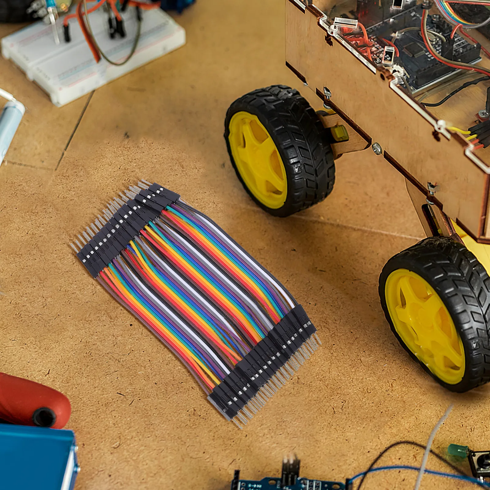 

40Pcs 10Cm 2.54mm Color Coded Male to Male Jumper Wires Cable Breadboard Jumper Cable Kit for Microcontroller Projects