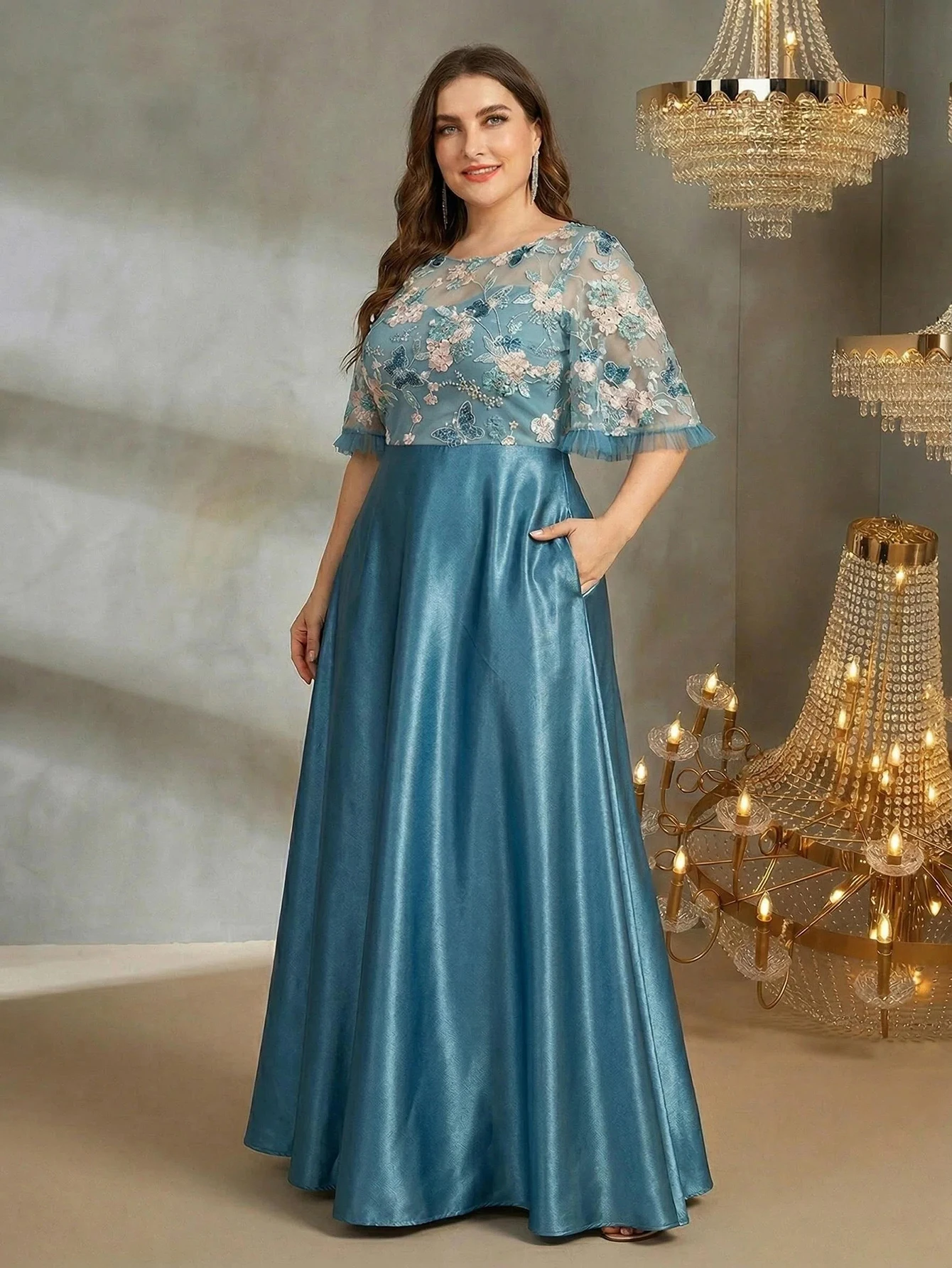 elegant-plus-size-blue-ruffle-sleeve-sequin-formal-evening-dresses-women-long-wedding-party-bridesmaid-guest-gowns
