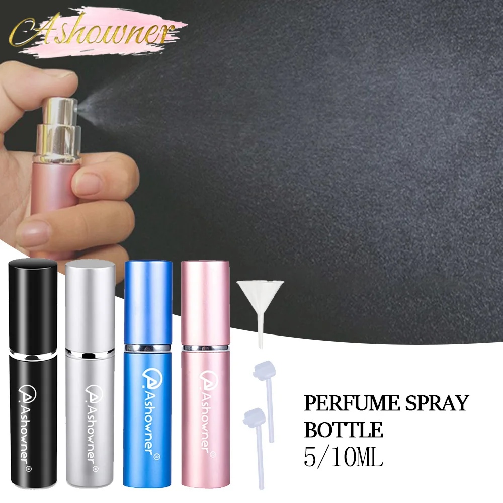 

5/10ml Perfume Refill Bottle Mini Refillable Spray Bottle Travel Atomizer Portable Empty Cosmetic Container with Dispensing Tool