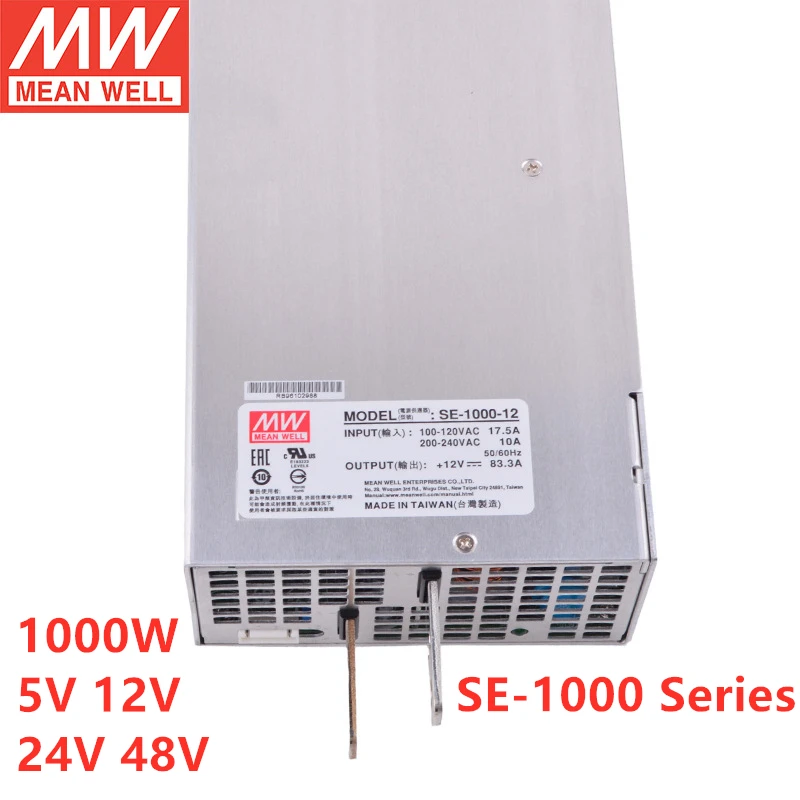 MEAN WELL SE-1000 Series Single Output Power Supply 1000W SE-1000-5 SE-1000-12 SE-1000-24 SE-1000-48