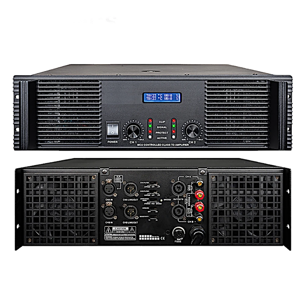 \TD-class power amplifier 2*2600W TD-26 suitable for stage 2 channels professional power audio amplifier high quality