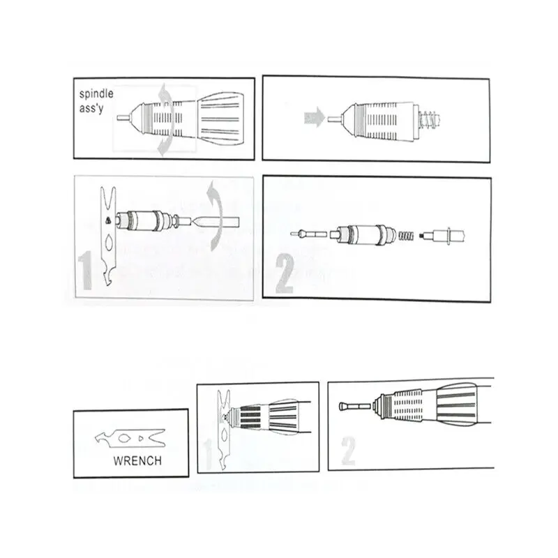 Chave para STRONG 210 Marathon unha polonês broca caneta, unhas elétricas ferramenta de broca, suprimentos de arte, acessórios, 102L, 105L